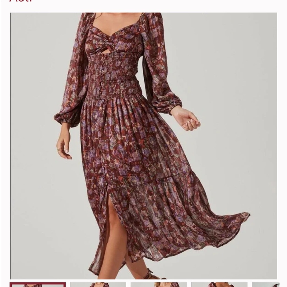 Floral Long Sleeve Maxi Dress